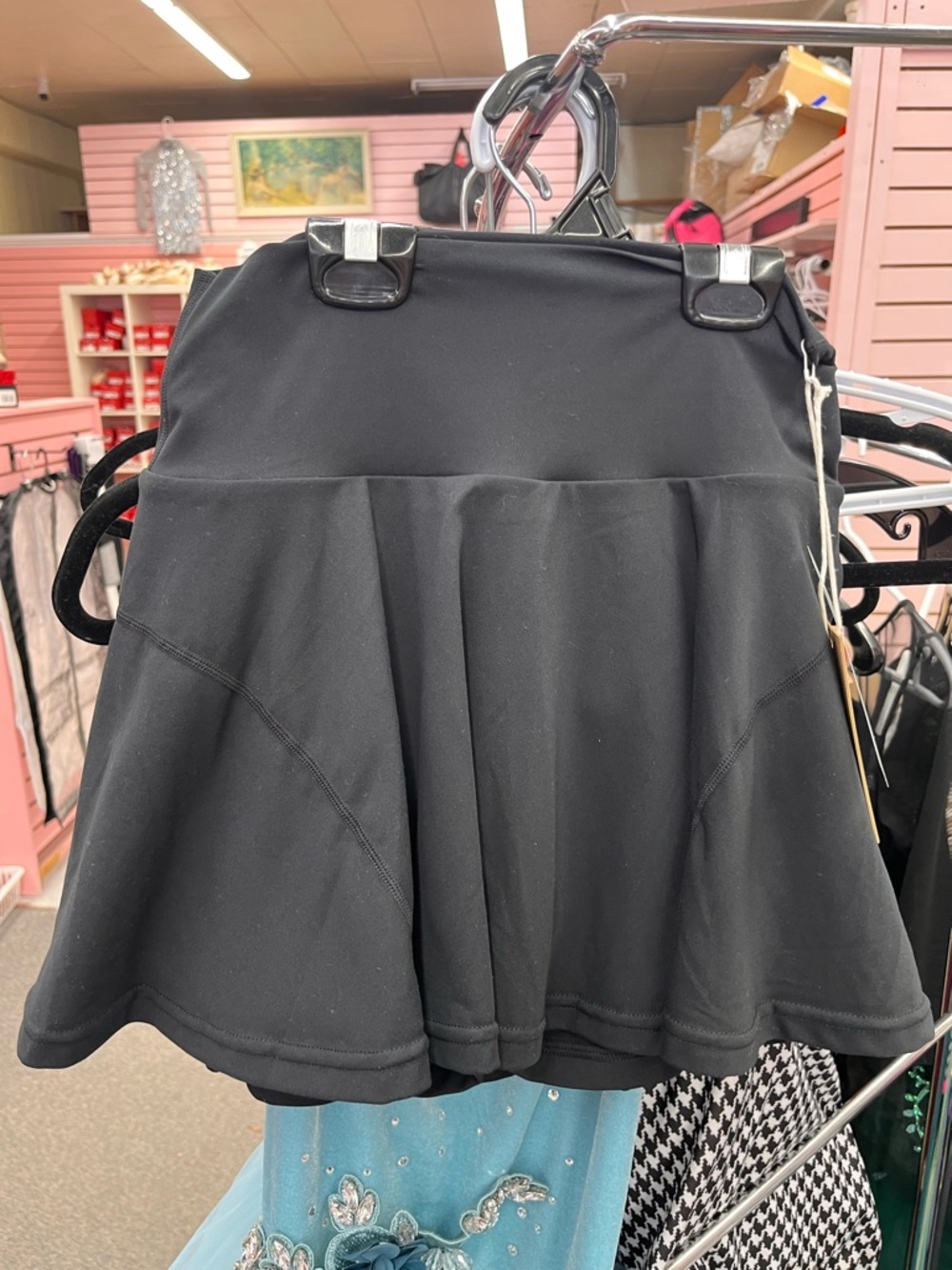 POPFLEX Black Mini Flared Skirt